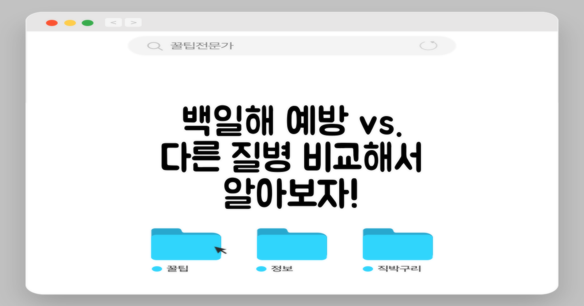 백일해와 다른 질병 예방 비교