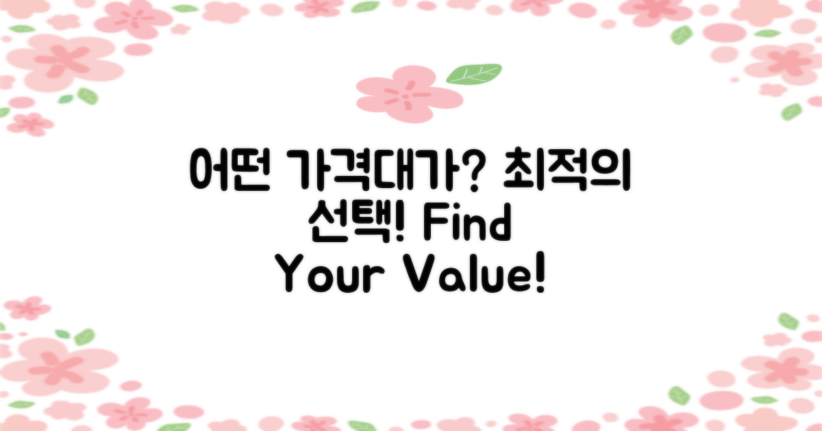 어떤 가격대가 좋을까?